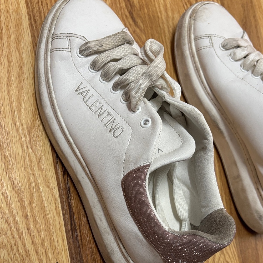 Valentino Cream and Brown Casual Sneakers